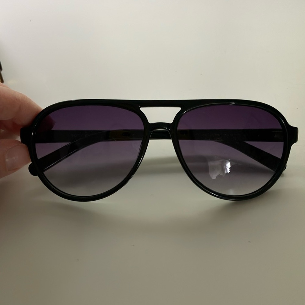 Black Tori Burch Aviator Sunglasses